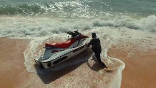 Seadoo GTI 130  Jumping the waves Filmed by Drone PHANTOM 3 [upl. by Amikehs]