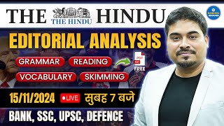 The Hindu Analysis  The Hindu Editorial  15 Nov 2024  The Hindu Editorial by Satyendra Tiwari [upl. by Annocahs]