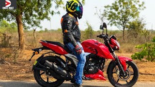 Apache RTR 160 4V ABS Review Top Speed Braking Test MotoVlog BikesDinos [upl. by Anujra]