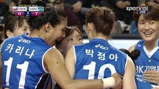 프로배구 챔프 2차  IBK기업은행  GS칼텍스 승부처  2세트 0329 [upl. by Ennayehc]