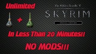 Skyrim Special Edition How To Get Unlimited Stamina and Magicka NO MODS [upl. by Nady]