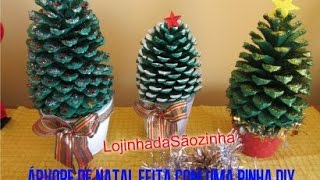 Árvore de Natal feita com uma pinha diy [upl. by Nylhtak137]