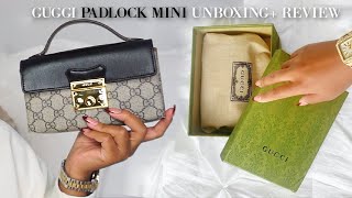 MY FIRST GUCCI BAG GUCCI PADLOCK MINI UNBOXINGREVIEW LUXE FOR LESS [upl. by Auka924]