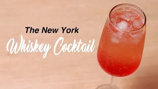 The New York Whiskey Cocktail Recipe an Easy Homemade Party Drink by Cooking Simplified [upl. by Dlnaod491]