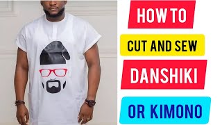 How to cut and sew danshikieasy methodhow to cut danshiki styledanshiki tutorialdanshiki cutting [upl. by Winnick]