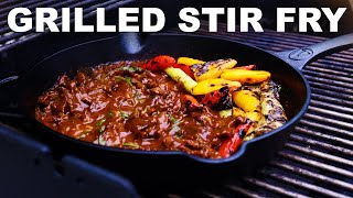 Citrus beef stir fry with grilled peppers [upl. by Malkin325]