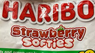 How’s the taste of HARIBO Strawberry 🍓 Softies candy strawberry softies haribo london [upl. by Ydor]