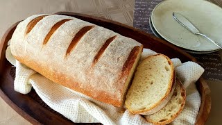 Crusty White Bread  Bloomer Loaf  Only 5 ingredients  Simple Home Baking [upl. by Sorcim]