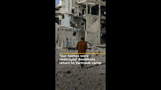 ‘Our homes were destroyed’ Palestinian residents return to Yarmouk camp  AJshorts [upl. by Enelad]