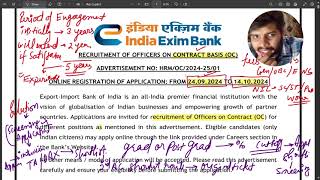 India Exim Bank Officer Recruitment 2024 – Apply Online for 88 Posts [upl. by Ennyrb]