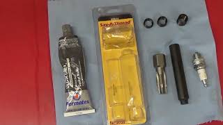 How to fix a stripped out spark plug hole install a Helicoil Kohler K301 [upl. by Pratte]