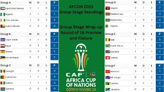 AFCON 2023 Round of 16 fixture  Group Stage Wrapup Round of 16 Preview and Team Journeys [upl. by Vashti]