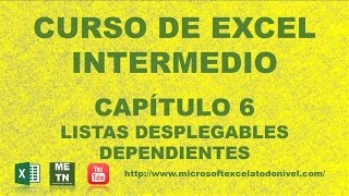 Curso de Excel Intermedio Capitulo 6  Listas desplegables dependientes [upl. by Naj]