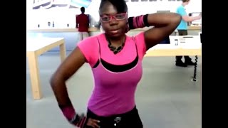 Stan Twitter Girl dancing at an Apple store while Nasty plays [upl. by Petromilli238]