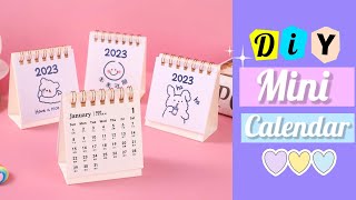 DIY miniature craft  How to make mini calendar  School hacks  miniature [upl. by Sass702]