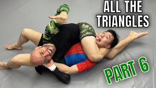 All the Triangle chokes 6 Inverted triangle from side control [upl. by Dnesnwot]