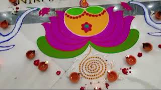 Divali puja Rangoli 2024 Medipally Ashram Hyderabad Sahajayoga [upl. by Neztnaj831]