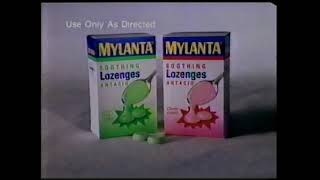 Mylanta Soothing Lozenges Antacid Commercial 1994 [upl. by Waldack773]