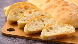 Ciabatta di pane ecco come farlo in casa croccante fuori e morbido dentro [upl. by Baiel538]