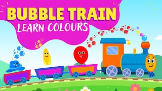 Bubble The Train On A Colours Ride  Learn Colours With Bubble The Train  Bubble Kidz [upl. by Hogle469]