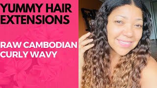 Yummy Hair Extensions Raw Cambodian Curly Wavy review [upl. by Leohcin]