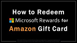 How to Redeem Microsoft Rewards for Amazon Gift Card [upl. by Wylma]