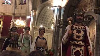 Gegants de la festa major a la catedral de Solsona [upl. by Clintock]