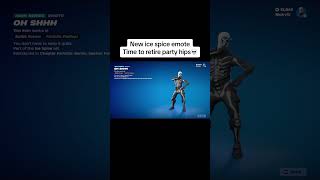 Time to retire party hips emote fortnite gaming icespice [upl. by Assirok]