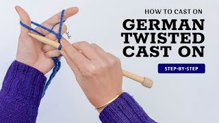 Easiest Stretchy CastOn German Twisted Method for Beginner Knitters [upl. by Ibmab]