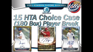 FULL AUTO RECAP  2023 Bowman Chrome 15 HTA Choice Case 180Box Player Break eBay 100723 [upl. by Ogaitnas]