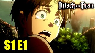 Attack On Titan Season 1 Episode 1 in Hindi  Fiction Tube [upl. by Sinnaoi244]