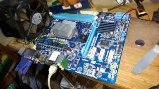 GIGABYTE H61 Matherboard Hidup mati BerulangUlang [upl. by Natsuj863]