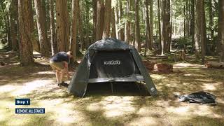 How to Take Down Your Kakadu BlockOut Cot Tent 2P  StepbyStep Guide [upl. by Ehc]