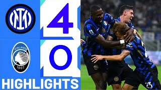 Inter  Atalanta 40 Highlights Lega Serie A 2425 inter vs atalanta highlights [upl. by Rednijar]