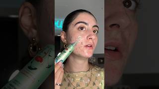 ERBORIAN CC RED CORRECT ON ACNE ❤️🥰 makeuptutorial acnepositivity makeupreview tintedsunscreen [upl. by Assirrac]