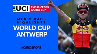 OUTSTANDING WIN 🙌  Mens UCI CycloCross World Cup Race Highlights  Eurosport Cycling [upl. by Anaiuq]