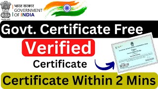 Govt Certificate Free  Human Rights Certificate  Free Certificate [upl. by Asiluj]