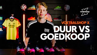 De verschillen  DURE vs GOEDKOPE voetbalschoenen  Review  Voetbalshopnl [upl. by Stanfield476]