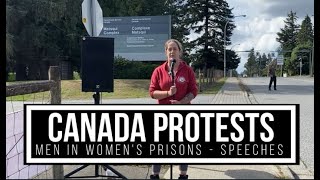 Canada Protests  Men in Womens Prisons  Speeches [upl. by Weinstein]