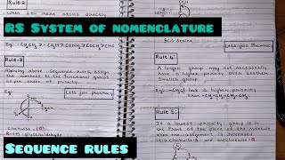 RS system Of Nomenclature Of Optical IsomerSequence rulesSteriochemistry [upl. by Oleusnoc]