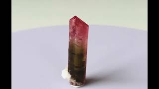 Double terminated polychrome Tourmaline crystal 1 [upl. by Nalad277]