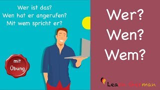 Learn German  Common Mistakes in German  Wer Wen oder Wem  A1  A2 [upl. by Euginomod]