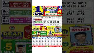 DEAR LOTTERY SAMBAD MORNING 8PM RESULT TODAY LIVE DRAW ON 01112024 NAGALAND [upl. by Winnick797]