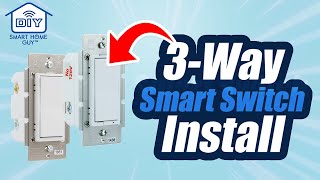 DIY 3Way Switch GE  Leviton Smart Switch Installation ZWave [upl. by Einnal]