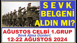 ASKERLİK AĞUSTOS CELBİ 2024AĞUSTOS CELBİ 2024 1GRUP SEVK İŞLEMLERİ NASIL YAPILIRYOLLUKSÜLÜS ALMA [upl. by Norha]