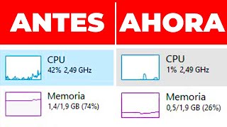 SUPER OPTIMIZACION DE CPU Y MEMORIA RAM  Reduce el uso de CPU y RAM al máximo Aumenta FPS 120FPS [upl. by Latoye]