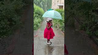 Megam Kottatum  Rain Dance kids Rain shortsvideo [upl. by Adnolat]