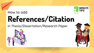 How to add Citations  References in the Thesis Project guide Research papers or Dissertation [upl. by Mitzie808]