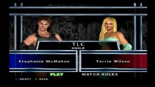 WWE Smackdown Here Comes The Pain PS2 TLC Single Stephanie McMahon vs Torrie Wilson [upl. by Secnarfyram926]