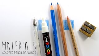 Drawing MaterialsArt Supplies I use for my colored pencil drawings  Emmy Kalia [upl. by Winter]